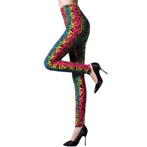 Jegging imprimé léopard Push Up taille haute pantalon Leggings Sexy femmes Polyester Spandex élasticité entraînement Leggin goutte