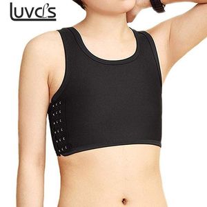 Les lesbiennes maillot de corps Tomboy boucle respirante courte poitrine liant été Cos soutien-gorge gilet sous-vêtements de sport gilet de sport confortable