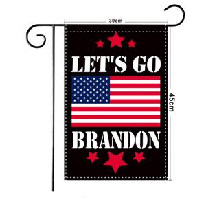 Lets Go Brandon Garden Flag 30x45cm USA Président Biden FJB Drapeaux extérieurs Décoration de cour Drapeaux américains Bannière Ornements SN4503