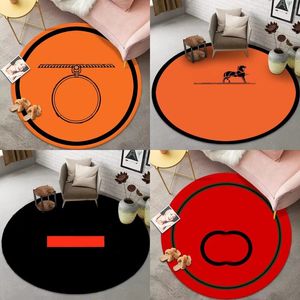Alfombra de diseñador de letras alfombras redondas suaves negro rojo naranja bañera de ducha y baño moda originalidad decoración de la habitación alfombra de área linda moda JF008 C23