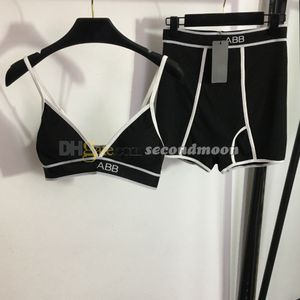 Lettres Bikini en ligne de sangle Femmes Boîtres de natation Brief de baignade élastique Sweetwwear Split Split Swimwear