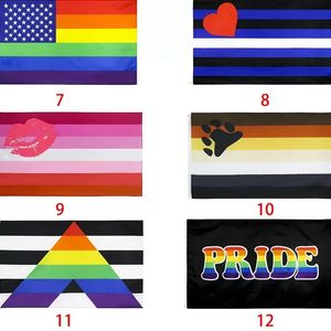 LGBT lesbien gay bisexuel transgenre semi-asexual pansexuel gay drapeau arc-en-ciel drapeau à lèvres le rouge à lèvres cpa4205
