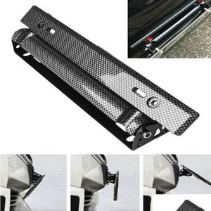 License Plate Frames Mobiles Front Rear Number License Plate Holder Mounting Bumper Frame Relocate Bracket Adjustable Abs Exterior A Dh9Kw