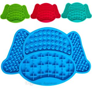 Tapis à lécher pour chiens Chats Chien Feeder lent Pet Ralentit les mangeoires Bol pour chiens Le gel de silice de qualité alimentaire ne contient pas de BPA Safe No-Toxic Training Plate Wholesale J03