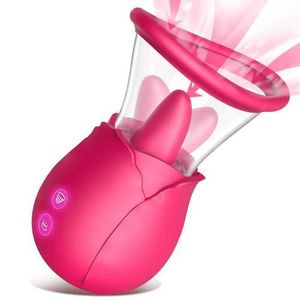 Licklip Rose Vibrador para Mujer 2 en Lamiendo Estimulador de Chupación Clítoris Pezones Bomba de Vacío Succionador