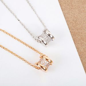 LIDU alta calidad 925 plata esterlina cintura pequeña collar de diamantes completo temperamento todo cadena de clavícula moda exquisita joyería de lujo