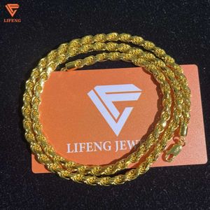 Lifeng Jewelry 5 mm Hip Hop Punk Gold Color Colliers 925 Collier de chaîne de corde Swag Swag Twag Swag pour femmes moi