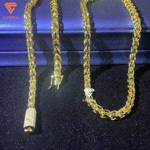 Lifeng Jewelry Wholesale Hip Hop Mens Chain 14K 18K Gold plaqué 925 Collier de chaîne Franco Silver Silver 6 mm
