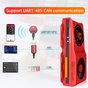 Protectores lifepo4 smartec bms 15S 48v para iones de litio 200ah 150A 200A 250A con Bluetooth UART RS485 CAN