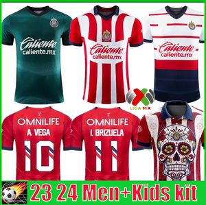 Liga MX Chivas de Guadalajara 23 24 Soccer Jerseys CHICHARITO A.VEGA I.BRIZUELA E.GUTIERREZ ALVARADO F.BELTRAN J.MACIAS Home Away Third man woman Football Shirt kids kit