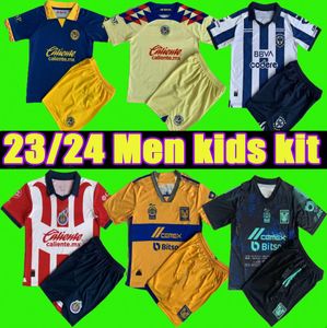 liga mx Chivas de Guadalajara Soccer Jerseys Tigres UANL Green Alexis Vega Luis Olivas 23 24 Club America HENRY D.VALDES Monterrey Mexique Football Shirts hommes enfants kit