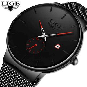 Lige Quartz Horloge Sports Hommes Montre Top Marque De Luxe Célèbre Robe Montres De Mode Mâle Unisexe Ultra Mince Montre-Bracelet Para Hombre Q0524