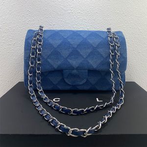 Sac à bandoulière en jean bleu clair Sac de créateur de bodal Classic Lingge Series Portefeuille Bleu Bleu Hands Sac à main