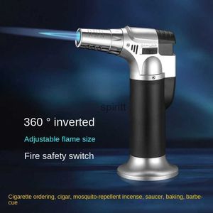 Briquets Flamme bleue Butane torche rechargeable coupe-vent Jet flamme butane briquet à carburant pour barbecue bougies à cigares Camping briquet à gaz YQ240124