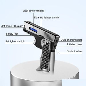 Lights Lighters Plasma à gaz à vent de pistolet USB