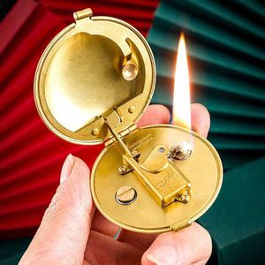 Lighters Zorro Camping Kerosene Lighter Brass Vintage Grinding Wheel Windproof Fire Starter Petroleum Lighters Cool Gadgets For Men IUAH