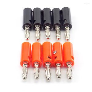 Accessoires d'éclairage 10pcs fiches de plaque banane connecteurs 4mm sans soudure pour haut-parleur audio vidéo connecteur de bricolage musical rouge et noir