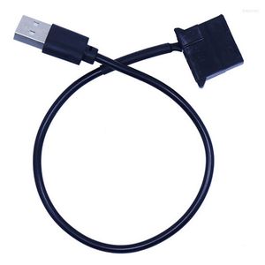 Accessoires d'éclairage 1pc 4Pin femelle à 5V USB câble adaptateur mâle 4 broches Molex ventilateur alimentation cordon de boîtier d'ordinateur