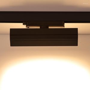 Iluminación LED de ángulo ajustable Luz de riel Lámpara de rejilla de techo interior Foco de riel lineal de aluminio 12W 18W Focos