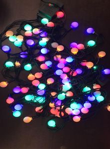 Couges d'éclairage 10m100 LEDS CHERRY BALL FAIRY LUMILES LED LOWNALAGE LIGNE DROITE LIGNE DE PATIO étoilée Lights For Outdoor Decor2621760