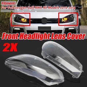 Lighting System 1 Left/Right Car Front Headlight Lens Covers For VW Golf 6 MK6 GTI R 2010-2014 Transparent Lampshade Headlamp Shell