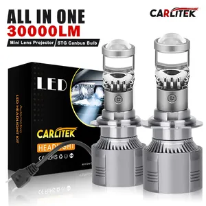 Système d'éclairage 120W 40000LM H4 H7 lentille de projecteur Led H11 9005 HB3 9006 HB4 ampoules de phares de voiture Canbus puissant 6000K antibrouillard 12V LHD Mini