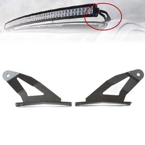 Système d'éclairage Autres supports de toit de pare-brise supérieur Supports de montage de barre de lumière LED incurvée / droite de 50 pouces pour Titan 4WD / 2WD 2004-201