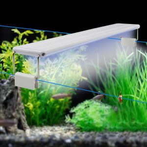 Éclairages 10W 15W 20W 25W LED Aquarium Light Clipon Fish Tank lumière 220V EU LED étanche barre tube lampe ampoule plantes aquatiques poussent la lumière