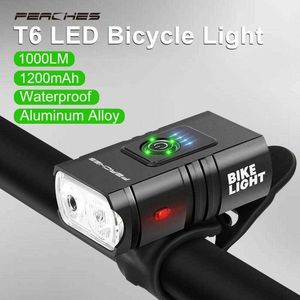 Lumières 1000 Lumen vélo lumière USB Rechargeable puissant LED vtt phare avant vélo Focus lampe de poche lampe Lanterna Bicicleta 0202