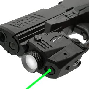 Lumières Green Laser Sight 500Lumens Light Airsoft Gun Pistol Arme Rechargeable Arme avec rail ajusté, laser avec chargement magnétique