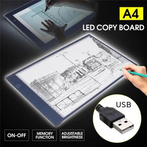 Lights LED Graphic Tablet Writing Painting Light Box Tracing Board Copy Pads Digital Drawing Tablet Artcraft A4 Copy Table LED Board197d