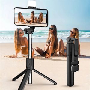 Lights Mobile Phone Selfie Stick, Bluetooth Fill Light, Photography Live, Portable, Tripod télescopique, support, Selfie Stick