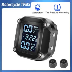 Luces motocicleta TPMS sensores de presión del neumático Motor TMPS Presión Sensor externo para el Sistema de monitoreo de motocicletas 2 ruedas
