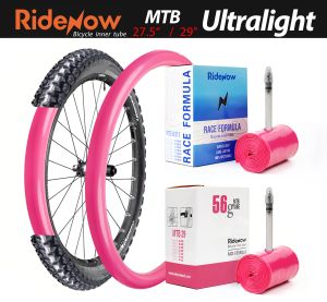 Luces ridenow ultralight mtb bicicleta tubo interno26 27.5 29 pulgadas Bicicleta de ruta de grava 700c x 40 TPU Material neumático Vae súper luz