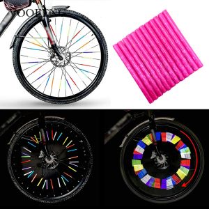 Lights Voofeng 12pcs Rose Bicycle Wheel Rim Parler à purge Clip tube avertissement Light Strip Route Safety Reflector Reflective Speaking