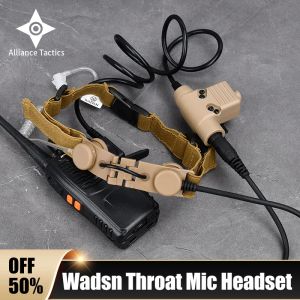 Lights Wadsn Tactical Gorge Mica Eaphone Headset avec U94 PTT pour Kenwood Baofeng UV5R UV5X UV82 Microphone Walkie Eorevice Radio