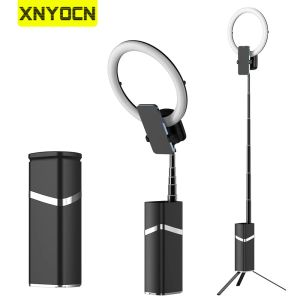 Lights xnyocn 10 pouces mini alliage portable Installation gratuite anneau à LED Bil Tripod Tripod Desktop Remote Controly Lampe For Live