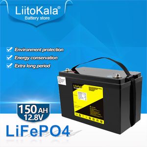 Paquete de baterías LiitoKala 12,8 v 150AH lifepo4 con batería 100A BMS 12V para inversor de almacenamiento de energía Solar de luz de xenón RV