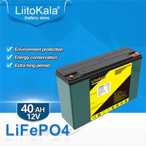 LiitoKala 12.8V 40Ah LiFePo4 batterie Lithium fer Phosphate 12V 24V LiFePo4 batterie Rechargeable pour enfants Scooters bateau moteur