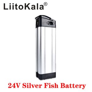 Liitokala 24V 10AH 12AH 15AH 20AH Lithium ion Battery Pack pour 24V 250W 350W MOTOR ELECTRIC BATTERIE Silver Fish