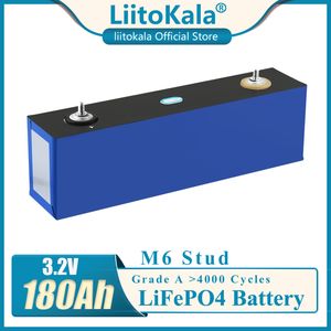LiitoKala 3.2V 180Ah Lifepo4 Paquete de batería 3C de alta corriente de gran capacidad Células de coche diy 12V 24V 36V 48V 180 Ah Almacenamiento de energía solar RV coche de golf