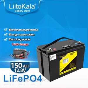 Batterie 12V LiFePO4 50Ah 60Ah 100Ah 120Ah 150Ah 180Ah 12.8V Lion Power Batteries 3000 Cycles pour RV Campers Golf Cart Off-Road Off-grid Solar Wind avec chargeur 14.6V
