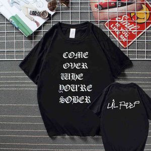 Lil Peep Come Over When You're Sober Tour Concert Vtg Reprint T shirt New Summer Streetwear Camisetas Top Camiseta de algodón Hombres G1222