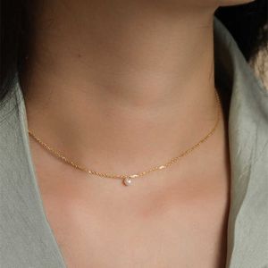 Lily bijoux ras du cou Mini perle 4-5mm 925 argent Sterling couleur or femmes beau cadeau moins c'est plus Boho collier