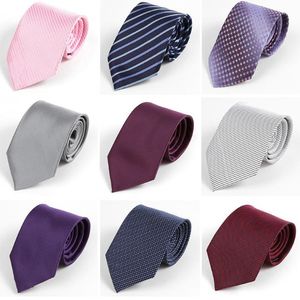 Corbatas de cuello Linbaiway 8 cm Negocio formal para hombres Mujeres Classic Poliéster Corbatas Bowtie Boda Novio Logotipo personalizado1