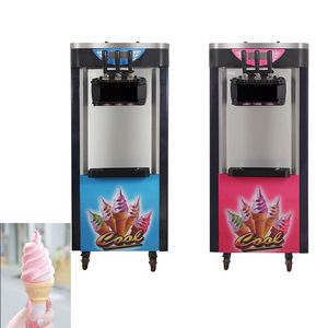 LINBOSS 3 Sabor Soft Serve Ice Cream Machine Maker Acero inoxidable Uso comercial 26LH 110v 220v