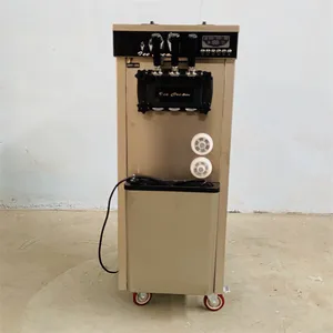 Venta directa de fábrica de LINBOSS de máquina automática de helado suave de acero inoxidable, máquina de helado suave de escritorio de tres sabores, sin limpieza durante 7 días