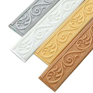 Ligne 3D Trim Wall Sticking Stickers Border Auto-Adhesive Autofroping Pleineboard Papier Papin Papier pour le salon Décoration de la maison 231009 Papier