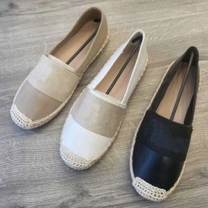 Lin Paille Mocassins femmes formateurs designer sandales boisées ballerines chaussures en cuir de luxe bout rond avec boîte 531