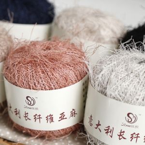 Lin mixage mince fil printemps d'été tissé à main le crochet fibre de fibre de fibre de lipie en tricot couture fil pour le crochet à l'aiguille